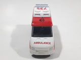 Unknown Brand DKG1 Ambulance #735 White and Red Van Die Cast Toy Car Vehicle