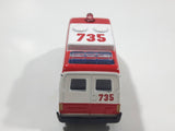 Unknown Brand DKG1 Ambulance #735 White and Red Van Die Cast Toy Car Vehicle