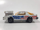Vintage Majorette Pontiac Firebird Trans Am White Die Cast Toy Car Vehicle with Blown Motor