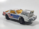 Vintage Majorette Pontiac Firebird Trans Am White Die Cast Toy Car Vehicle with Blown Motor