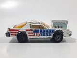 Vintage Majorette Pontiac Firebird Trans Am White Die Cast Toy Car Vehicle with Blown Motor