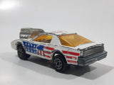 Vintage Majorette Pontiac Firebird Trans Am White Die Cast Toy Car Vehicle with Blown Motor