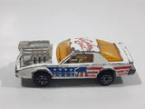 Vintage Majorette Pontiac Firebird Trans Am White Die Cast Toy Car Vehicle with Blown Motor