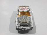Vintage Majorette Pontiac Firebird Trans Am White Die Cast Toy Car Vehicle with Blown Motor