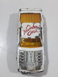 Vintage Majorette Pontiac Firebird Trans Am White Die Cast Toy Car Vehicle with Blown Motor