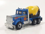 Vintage 1985 Matchbox Peterbilt Cement Mixer Semi Tractor Truck Blue 1/80 Scale Die Cast Toy Rig Vehicle