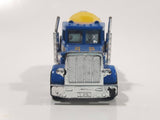 Vintage 1985 Matchbox Peterbilt Cement Mixer Semi Tractor Truck Blue 1/80 Scale Die Cast Toy Rig Vehicle
