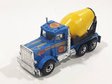 Vintage 1985 Matchbox Peterbilt Cement Mixer Semi Tractor Truck Blue 1/80 Scale Die Cast Toy Rig Vehicle