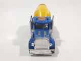 Vintage 1985 Matchbox Peterbilt Cement Mixer Semi Tractor Truck Blue 1/80 Scale Die Cast Toy Rig Vehicle