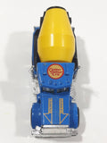 Vintage 1985 Matchbox Peterbilt Cement Mixer Semi Tractor Truck Blue 1/80 Scale Die Cast Toy Rig Vehicle