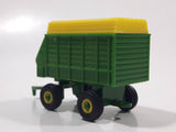 Ertl John Deere Green and Yellow Covered Forage Farm Hay Wagon Trailer Die Cast and Plastic Toy Farming Machinery Vehicle G01517YL01