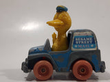1982 Playskool The Muppets Sesame Street Big Bird Mail Truck Blue Die Cast Toy Car Vehicle Made in Hong Kong