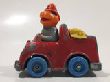 1981 Playskool The Muppets Sesame Street Ernie Fireman Fire Truck Die Cast Toy Car Vehicle Made in Hong Kong