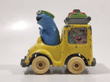 1981, 1983 Playskool The Muppets Sesame Street Blue Cookie Monster Yellow Die Cast Toy Car Vehicle