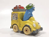 1981, 1983 Playskool The Muppets Sesame Street Blue Cookie Monster Yellow Die Cast Toy Car Vehicle