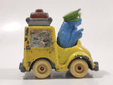 1981, 1983 Playskool The Muppets Sesame Street Blue Cookie Monster Yellow Die Cast Toy Car Vehicle