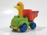 1982 Playskool The Muppets Sesame Street Big Bird Builders Dump Truck Green and Orange Die Cast Toy Car Vehicle