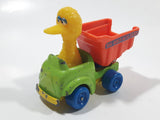 1982 Playskool The Muppets Sesame Street Big Bird Builders Dump Truck Green and Orange Die Cast Toy Car Vehicle
