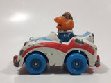 1981 1983 Playskool The Muppets Sesame Street Ernie Race Car White Die Cast Toy Car Vehicle