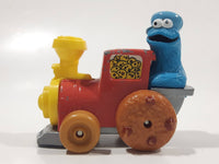 1981 Playskool Muppets Sesame Street Cookie Monster Train Locomotive Red and Yellow Die Cast Toy Car Vehicle