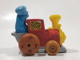 1981 Playskool Muppets Sesame Street Cookie Monster Train Locomotive Red and Yellow Die Cast Toy Car Vehicle