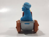 1981 Playskool Muppets Sesame Street Cookie Monster Train Locomotive Red and Yellow Die Cast Toy Car Vehicle