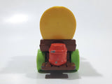 1987 Playskool Muppets Sesame Street Cowboy Grover Chuck Wagon Yellow and Brown Die Cast Toy Car Vehicle
