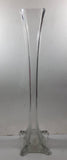 Thick and Heavy 20" Tall Eiffel Tower Clear Glass Flower Vase