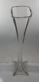 Thick and Heavy 20" Tall Eiffel Tower Clear Glass Flower Vase