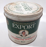 Vintage Macdonald's Export Finest Virginia Cigarette Tobacco 8 oz Metal Tin Can