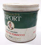 Vintage Macdonald's Export Finest Virginia Cigarette Tobacco 8 oz Metal Tin Can