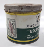 Vintage Macdonald's Export Finest Virginia Cigarette Tobacco 8 oz Metal Tin Can