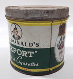 Vintage Macdonald's Export Finest Virginia Cigarette Tobacco 8 oz Metal Tin Can