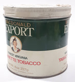 Vintage Macdonald's Export Finest Virginia Cigarette Tobacco 8 oz Metal Tin Can