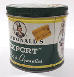 Vintage Macdonald's Export Finest Virginia Cigarette Tobacco 8 oz Metal Tin Can
