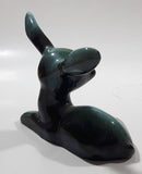 Vintage Blue Mountain Pottery 4 1/2" Long Drip Glaze Fawn Deer Animal Figurine Ornament