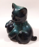 Vintage Blue Mountain Pottery 6" Tall Kitty Cat Kitten with Yarn Animal Figurine Ornament