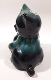 Vintage Blue Mountain Pottery 6" Tall Kitty Cat Kitten with Yarn Animal Figurine Ornament