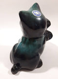Vintage Blue Mountain Pottery 6" Tall Kitty Cat Kitten with Yarn Animal Figurine Ornament