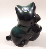 Vintage Blue Mountain Pottery 6" Tall Kitty Cat Kitten with Yarn Animal Figurine Ornament