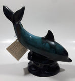 Vintage Blue Mountain Pottery 8" Tall Dolphin Animal Figurine Ornament