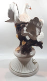 Vintage Capodimonte Large 18" Tall Porcelain Pottery Bird Sculpture Made in Italy - Chipped Flowers