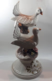 Vintage Capodimonte Large 18" Tall Porcelain Pottery Bird Sculpture Made in Italy - Chipped Flowers