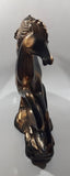 Vintage Anker Horse Running Copper Toned Ceramic Animal Sculpture Clock Made in Germany - Repaired Mane