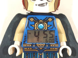 2013 Lego Kids Legend of Chima Laval Lion with Cape Character 10 1/2" Tall Plastic Digital Alarm Clock