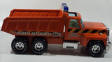 Nylint Highway Department Dump Truck Orange Pressed Steel 17" Long Die Cast Toy Car Vehicle