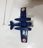 Vintage Hanging Mobile 1920s Style Airplanes Bi-Planes in Blue, Yellow, Red, Green with Part of Original Box
