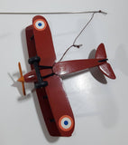 Vintage Hanging Mobile 1920s Style Airplanes Bi-Planes in Blue, Yellow, Red, Green with Part of Original Box