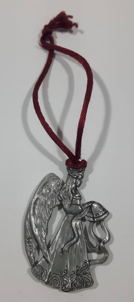 1994 Seagull Angel with Bells Pewter Metal 2" Tall Hanging Ornament