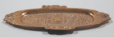 Small Metal Copper Tone 2" x 4 3/4" Doll House Size Tray Made in Japan